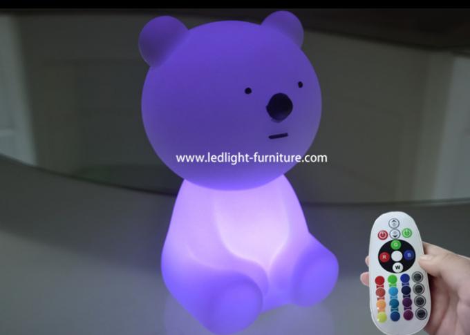 Бесшнуровые привлекательные настольные лампы света ночи медведя зарева СИД/света ночи детей