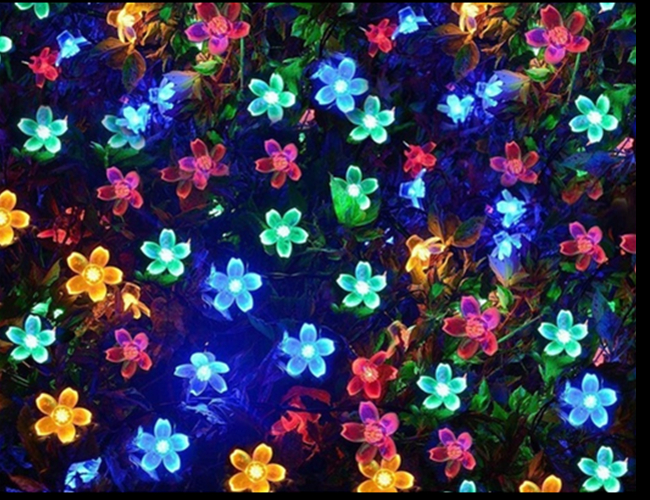 Сделайте СИД водостойким светов 30 строки цветения солнечное приведенное в действие на открытом воздухе/50 ламп СИД