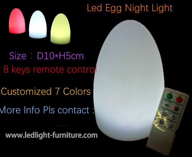 Подгонянные настольные лампы СИД декоративные, свет яйца переменчивого цвета изменяя 