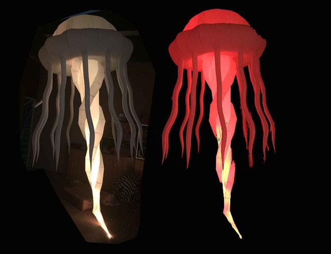 Раздувные медузы привели свет воздушного шара смертной казни через повешение для знаков рекламы