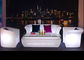 Софа зарева мебели света СИД ночного клуба пластиковая с изменением цветов РГБ поставщик