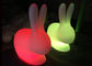 Стул кролика мебели зарева детей приведенный игрой с красочным светом, пластиковым материалом поставщик